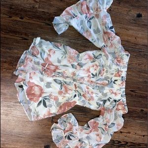 Size medium blush brand boutique romper in a size medium